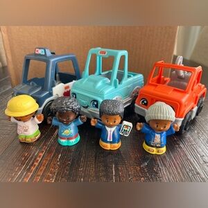 Fisher Price Little People Help Others Tow Truck Police Car 4 Figures